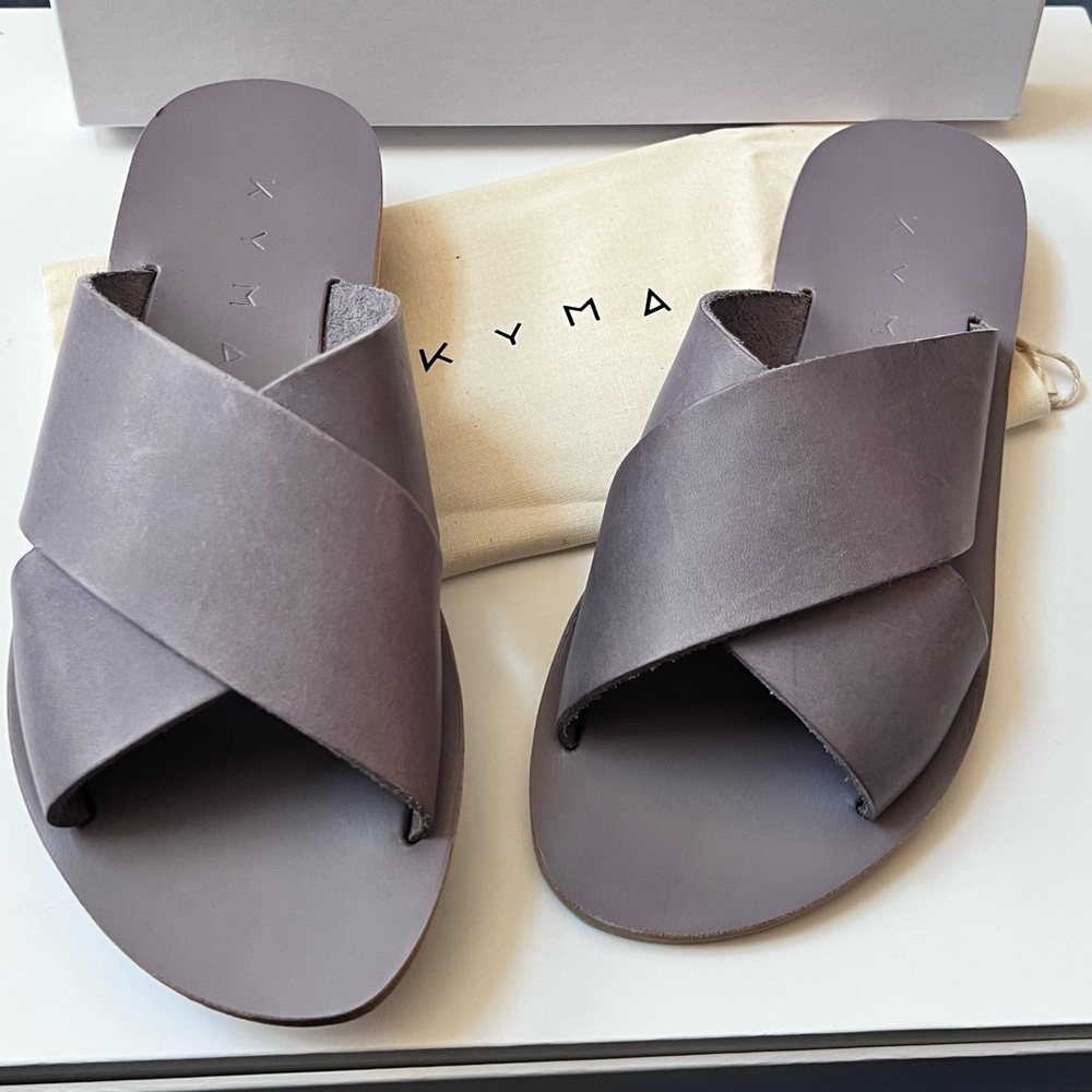 $156 KYMA “Chios” Sandals 37 Lilac Handmade